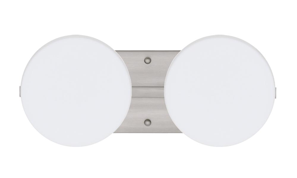 Besa Wall Ciro Satin Nickel Opal Matte 2x5W LED