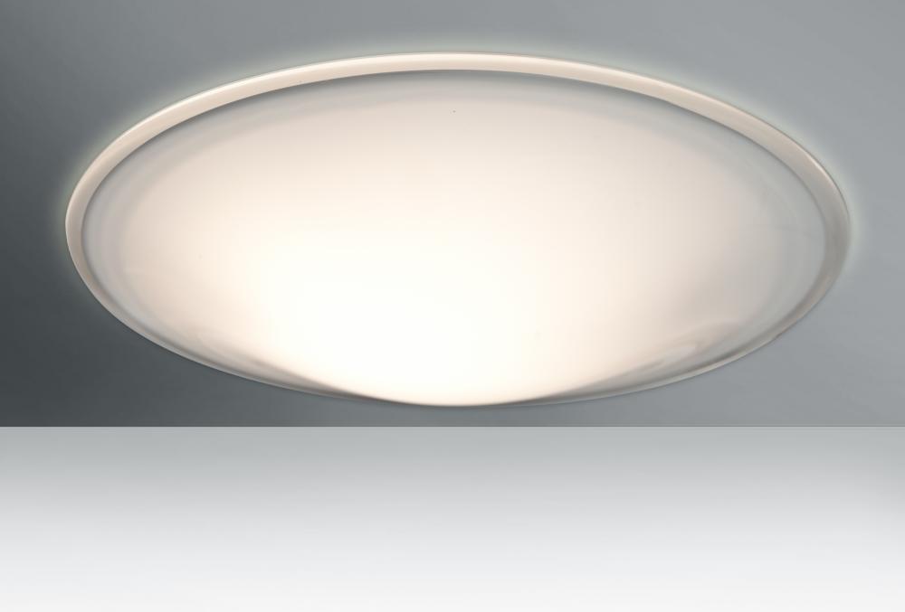 Besa Ceiling Luma 18 Opal Glossy/Clear 1x28W LED