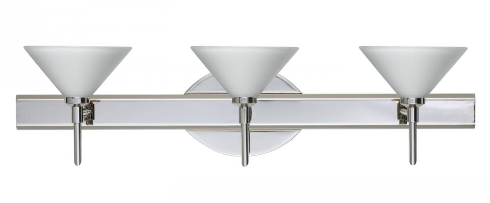 Besa Wall Kona Chrome White 3x5W LED