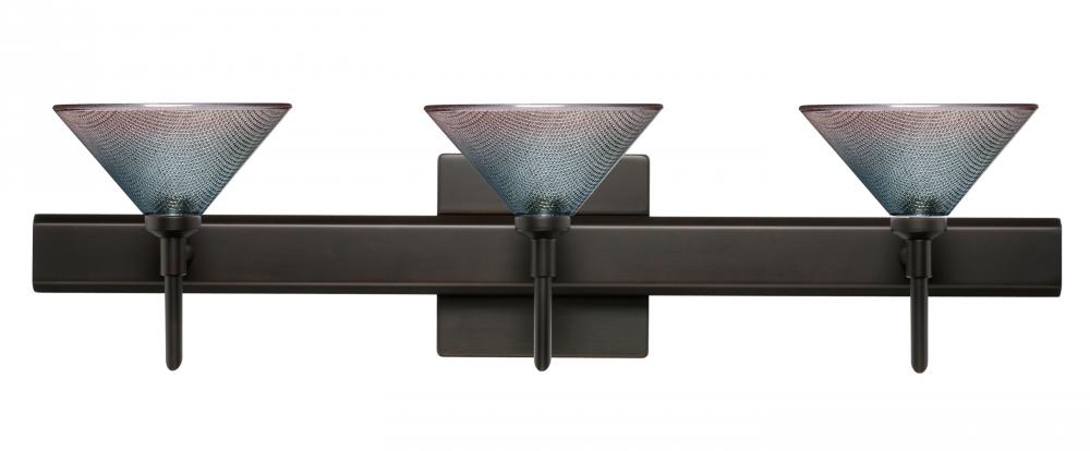 Besa Wall With SQ Canopy Kona Bronze Bi-Color 3x5W LED