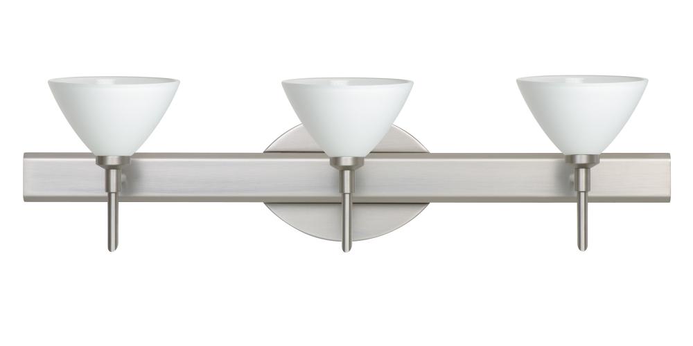Besa Wall Domi Satin Nickel White 3x40W G9