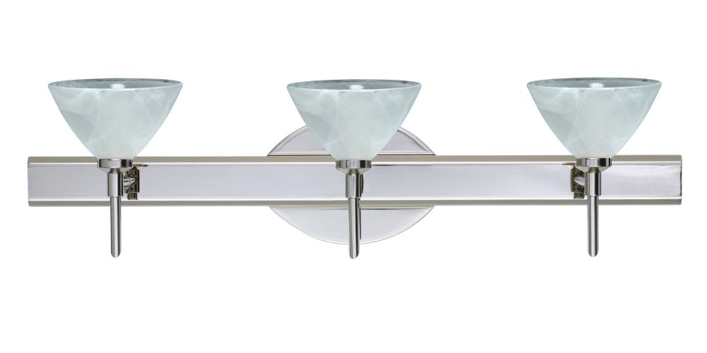 Besa Wall Domi Chrome Marble 3x5W LED
