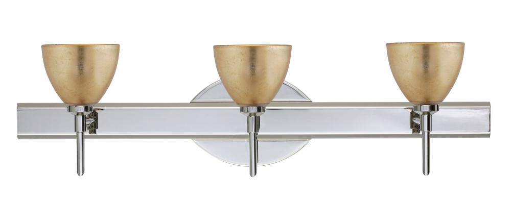 Besa Divi Wall 3SW Gold Foil Chrome 3x5W LED