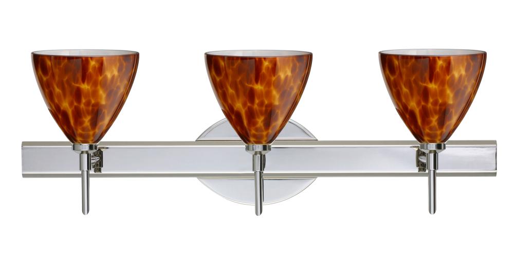 Besa Wall Mia Chrome Amber Cloud 3x5W LED