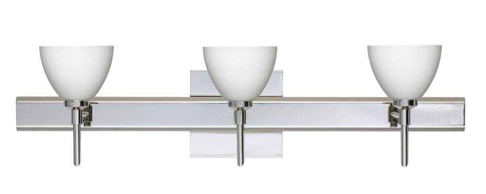 Besa Divi Wall With SQ Canopy 3SW Opal Matte Chrome 3x5W LED