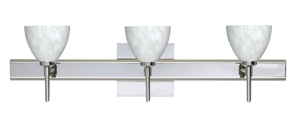 Besa Divi Wall With SQ Canopy 3SW Carrera Chrome 3x5W LED