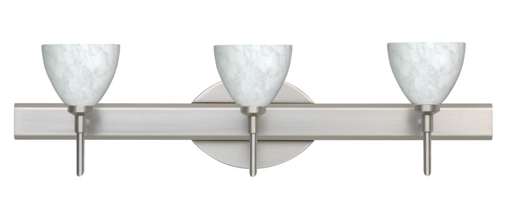Besa Divi Wall 3SW Carrera Satin Nickel 3x5W LED