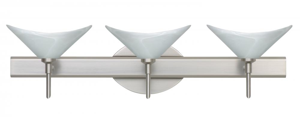 Besa Wall Hoppi Satin Nickel Marble 3x3W LED