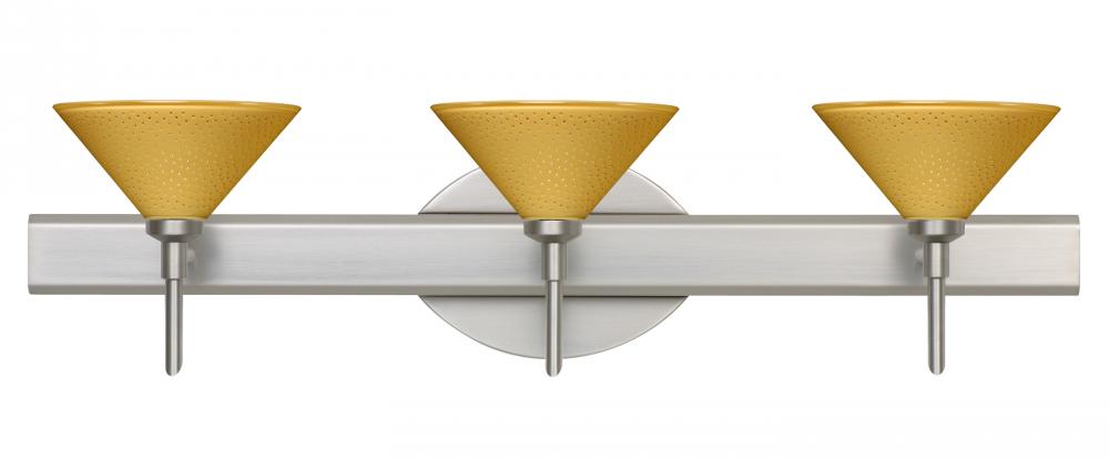 Besa Wall Kona Satin Nickel Mango Starpoint 3x5W LED