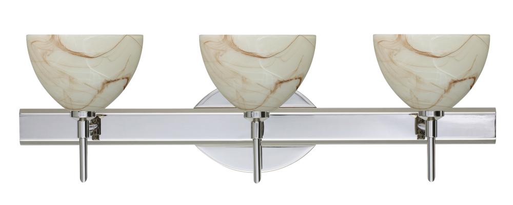 Besa Wall Brella Chrome Mocha 3x5W LED