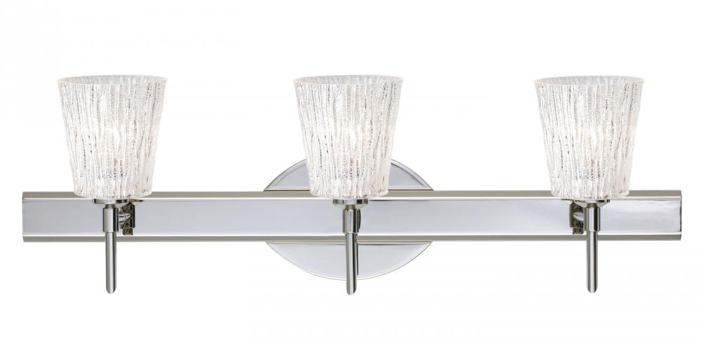 Besa Wall Nico 4 Chrome Glitter Stone 3x5W LED