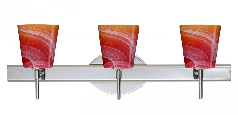 Besa Wall Canto 5 Chrome Solare 3x5W LED