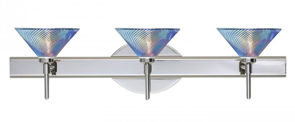 Besa Wall Swirl Chrome Dicro Swirl 3x5W LED