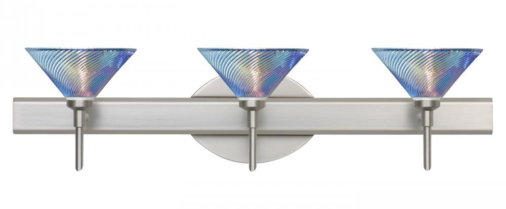 Besa Wall Swirl Satin Nickel Dicro Swirl 3x5W LED