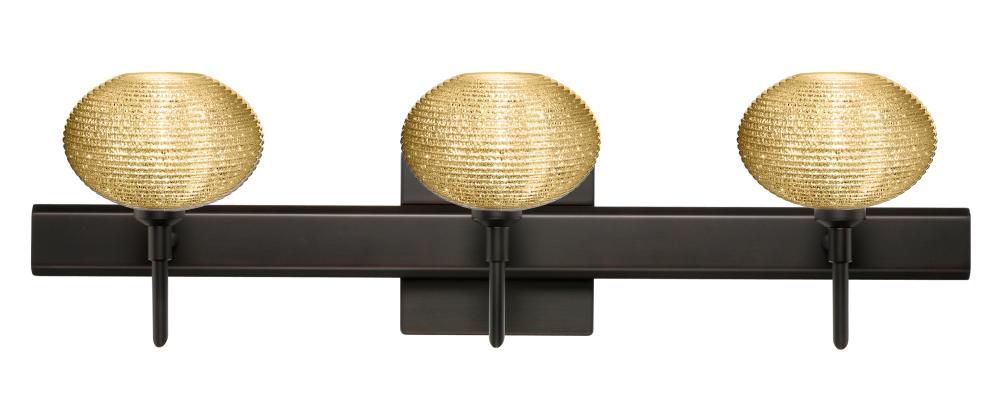 Besa Wall With SQ Canopy Lasso Bronze Gold Glitter 3x5W LED