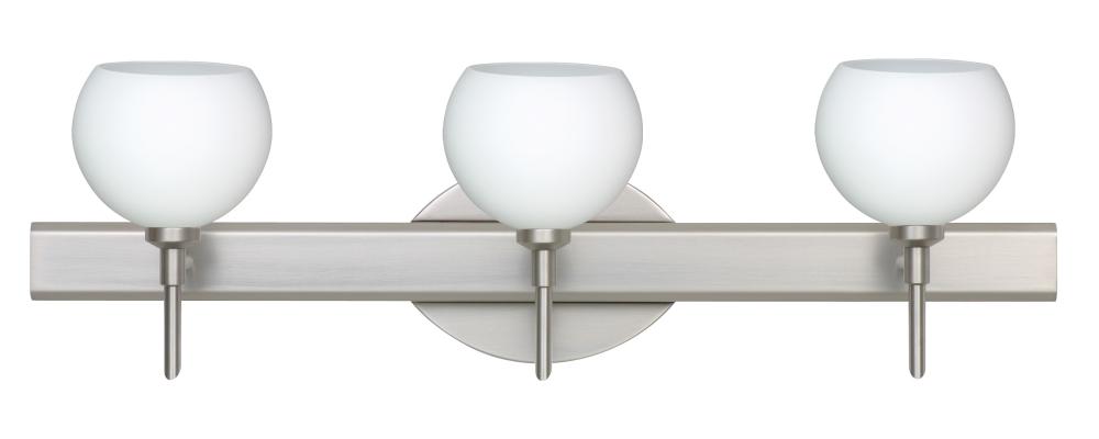 Besa Wall Palla 5 Satin Nickel Opal Matte 3x5W LED