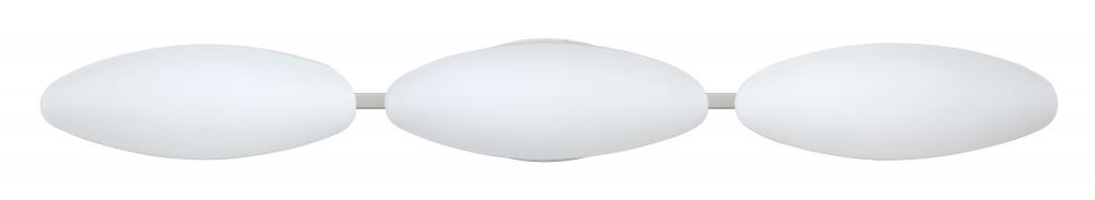 Besa Wall Aero Satin Nickel Opal Matte 3x5W LED