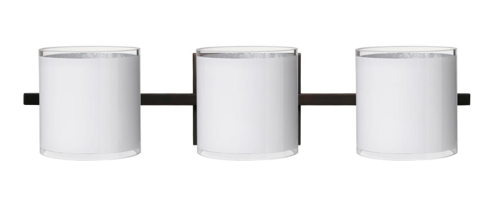Besa Wall Pogo Bronze White/Inner Silver 3x5W LED