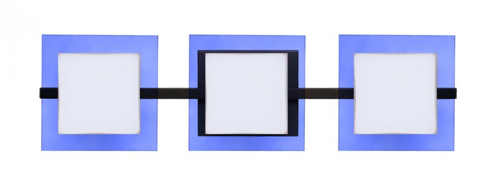 Besa Wall Alex Bronze Opal/Blue 3x5W LED
