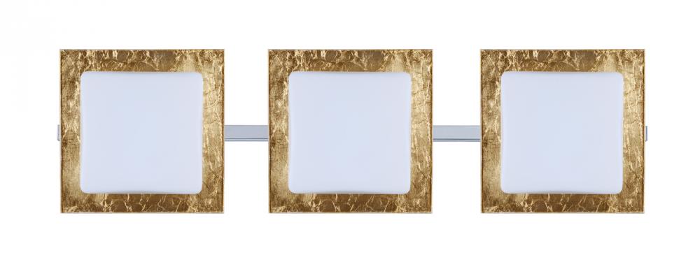 Besa Wall Alex Chrome Opal/Gold Foil 3x5W LED
