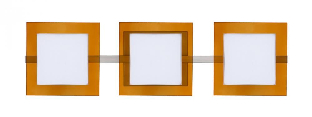 Besa Wall Alex Satin Nickel Opal/Armagnac 3x5W LED