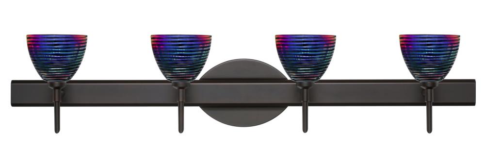 Besa Divi Wall 4SW Black Dicro Wavy Bronze 4x40W G9