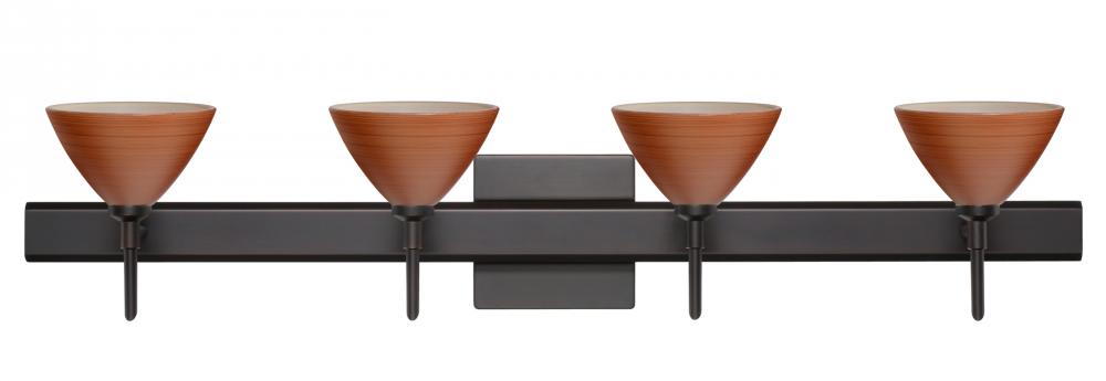 Besa Wall With SQ Canopy Domi Bronze Cherry 4x5W LED