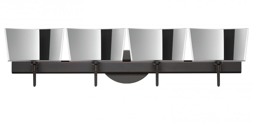 Besa Groove Wall 4SW Mirror-Frost Bronze 4x40W G9