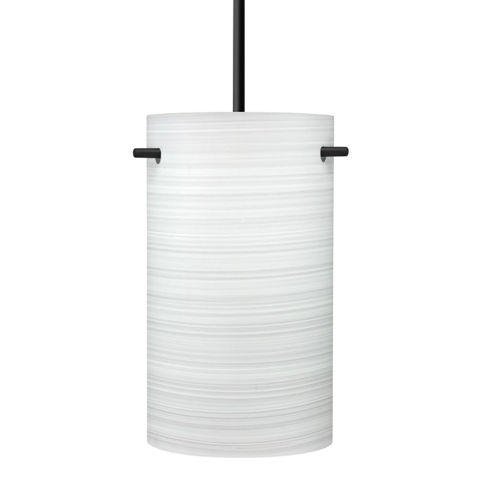 Besa Tamburo 5 Pendant, Chalk, Black Finish, 1x11W LED