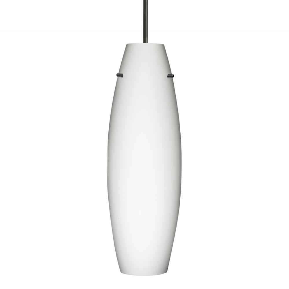 Besa Suzi 18 Pendant For Multiport Canopy Opal Matte Black 1x11W LED