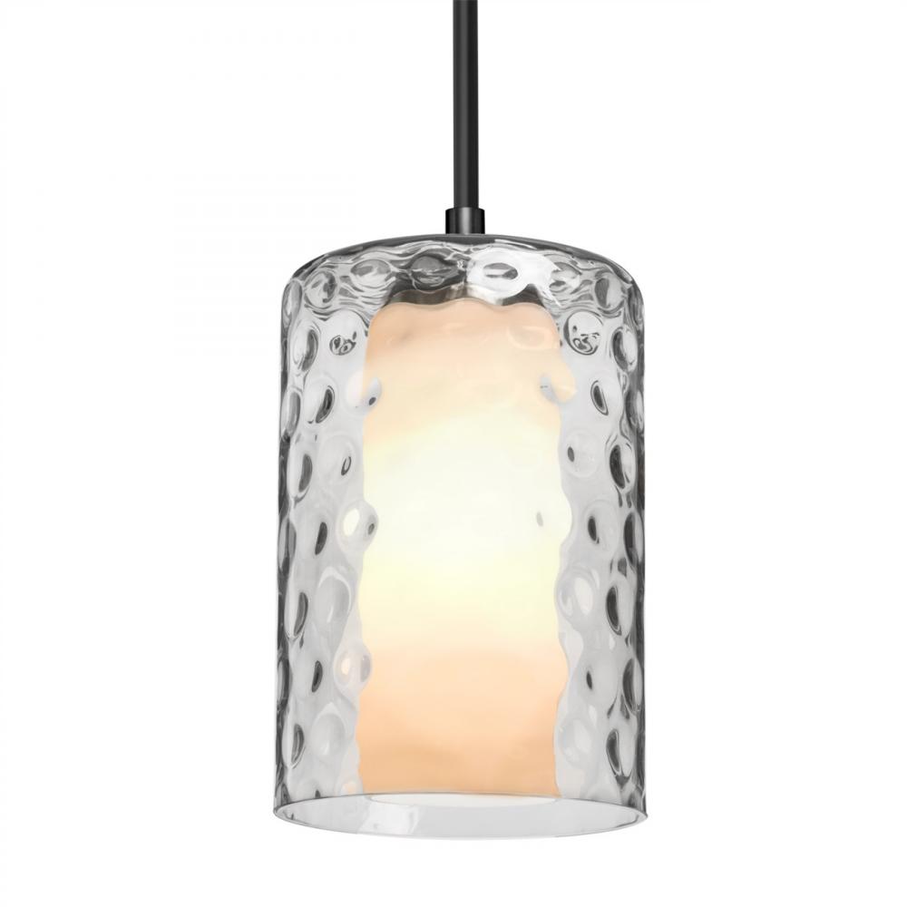 Besa, Esa Cord Pendant For Multiport Canopy, Clear, Black Finish, 1x5W LED