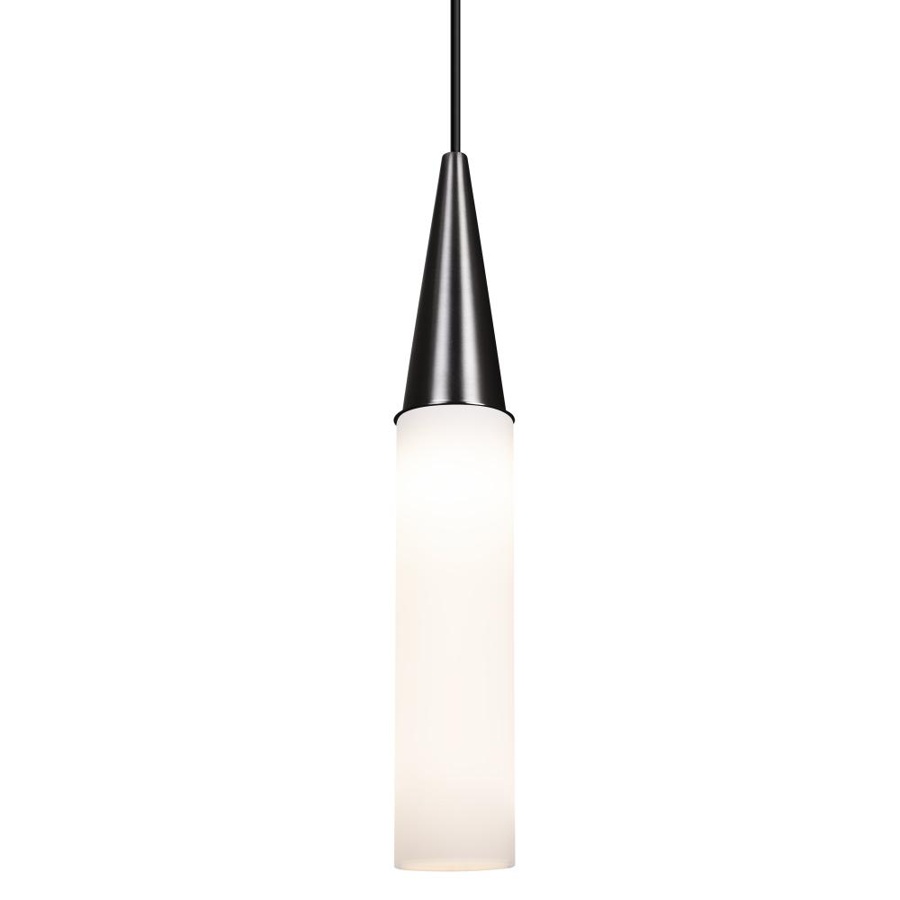 Besa Metro 16 Pendant, Opal Matte, Black Finish, 1x9W LED