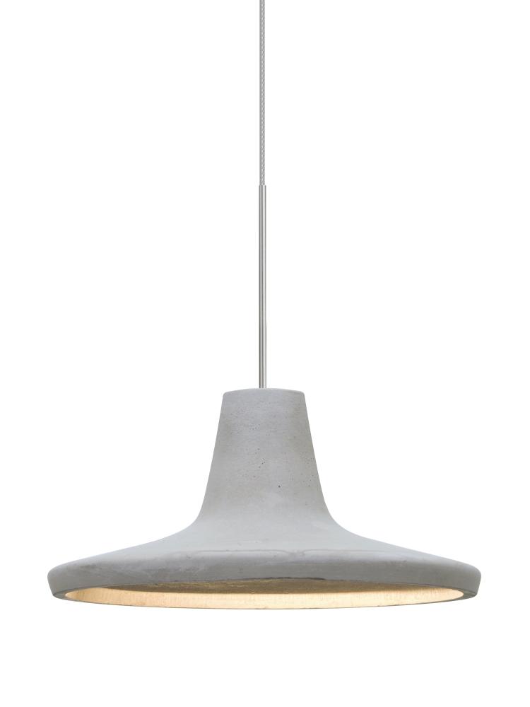 Besa Modus Cord Pendant For Multiport Canopy, Natural, Satin Nickel Finish, 1x9W LED