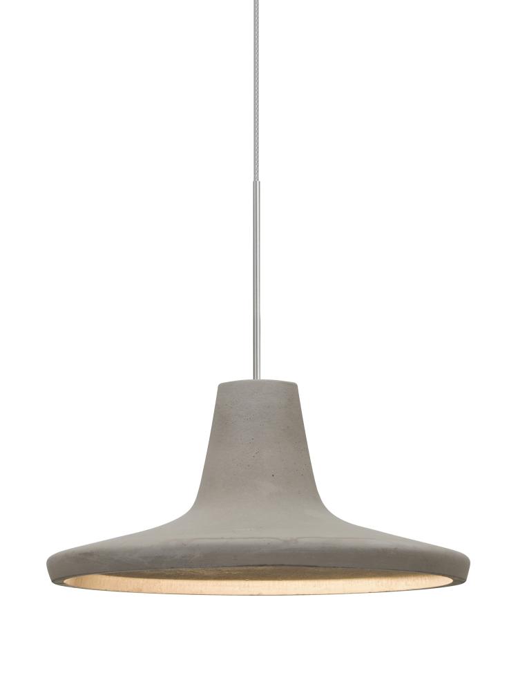 Besa Modus Cord Pendant For Multiport Canopy, Tan, Satin Nickel Finish, 1x9W LED
