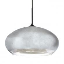 Besa Lighting 1JC-4345SF-LED-BK - Besa Brio 14 Pendant Black Silver Foil 1x9W LED
