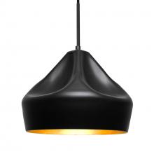 Besa Lighting 1JC-LOTUS-LED-BK - Besa Lotus Pendant, Black Finish, 1x9W LED