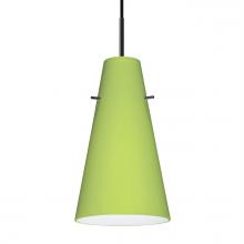 Besa Lighting 1JT-412435-LED-BK - Besa Cierro Pendant Black Chartreuse 1x9W LED