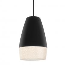 Besa Lighting 1JT-ABU12BK-LED-BK - Besa, Abu 12 Cord Pendant, Black/Glitter, Black Finish, 1x9W LED