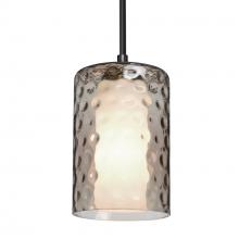 Besa Lighting 1JT-ESASM-LED-BK - Besa, Esa Cord Pendant, Smoke, Black Finish, 1x5W LED