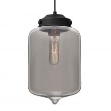 Besa Lighting 1JT-OLINSM-EDIL-BK - Besa Olin Pendant Black Smoke 1x4W LED Filament