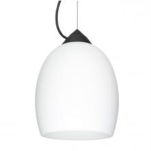 Besa Lighting 1KX-169707-LED-BK - Besa Lucia LED Stem Pendant Opal Matte Black 1x9W LED