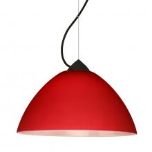 Besa Lighting 1KX-420131-LED-BK - Besa Tessa LED Cable Pendant Red Matte Black 1x9W LED