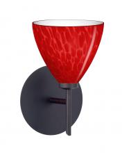 Besa Lighting 1SW-1779RC-LED-BR - Besa, Mia Mini Sconce, Red Cloud, Bronze Finish, 1x5W LED