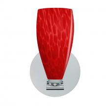 Besa Lighting 1SX-7198RC-LED-PN - Besa, Karli Wall Sconce, Red Cloud, Polished Nickel Finish, 1x5W LED