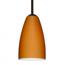 Besa Lighting 1TT-151180-LED-BK - Besa Riva 9 LED Pendant 1Tt Amber Matte Black 1x9W LED
