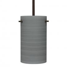Besa Lighting 1TT-4005TN-LED-BR - Besa Tamburo 5 Stem Pendant, Titan, Bronze Finish, 1x11W LED
