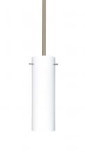 Besa Lighting 1TT-493007-SN - Besa Stem Copa Pendant Satin Nickel Opal Matte 1x50W Candelabra