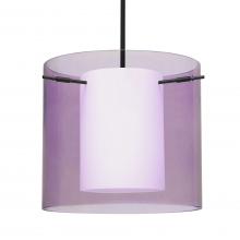 Besa Lighting 1TT-A18407-LED-BK - Besa Pahu 12 LED Pendant 1Tt Transparent Amethyst Black 1x11W LED