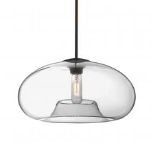 Besa Lighting 1TT-BANA15CL-EDIL-BK - Besa Stem Pendant Bana 15 Black Clear 1x8W LED Filament