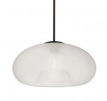 Besa Lighting 1TT-BANA15FR-EDIL-BK - Besa Stem Pendant Bana 15 Black Frost 1x8W LED Filament